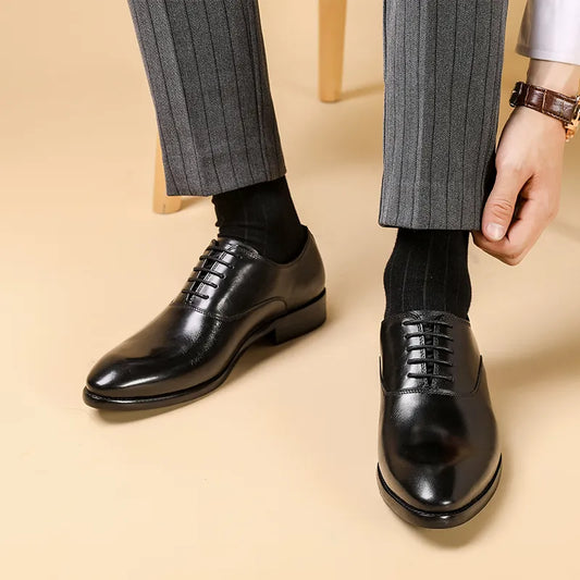 Orthopedic Leather Oxford Dress Shoes – Timeless Style & All-Day Comfort
