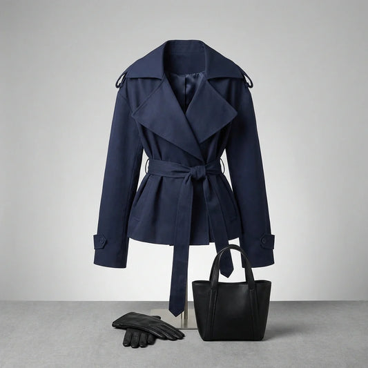 Varelle - Structured Belted Short Trench Coat